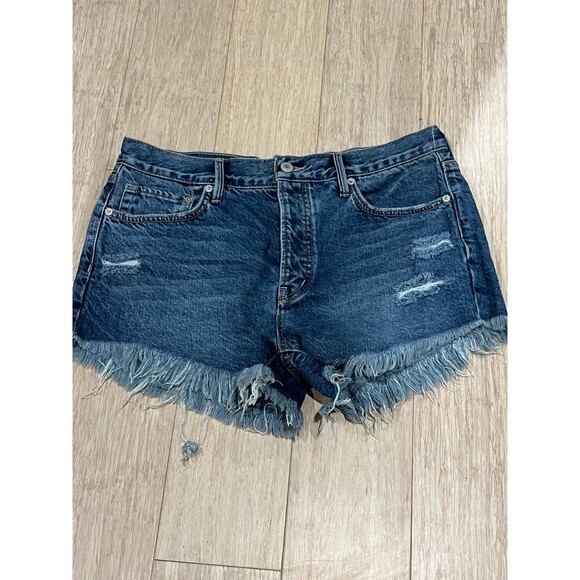 We The Free Womens Distressed Frayed Hem Denim Shorts 28 - Picture 2 of 4
